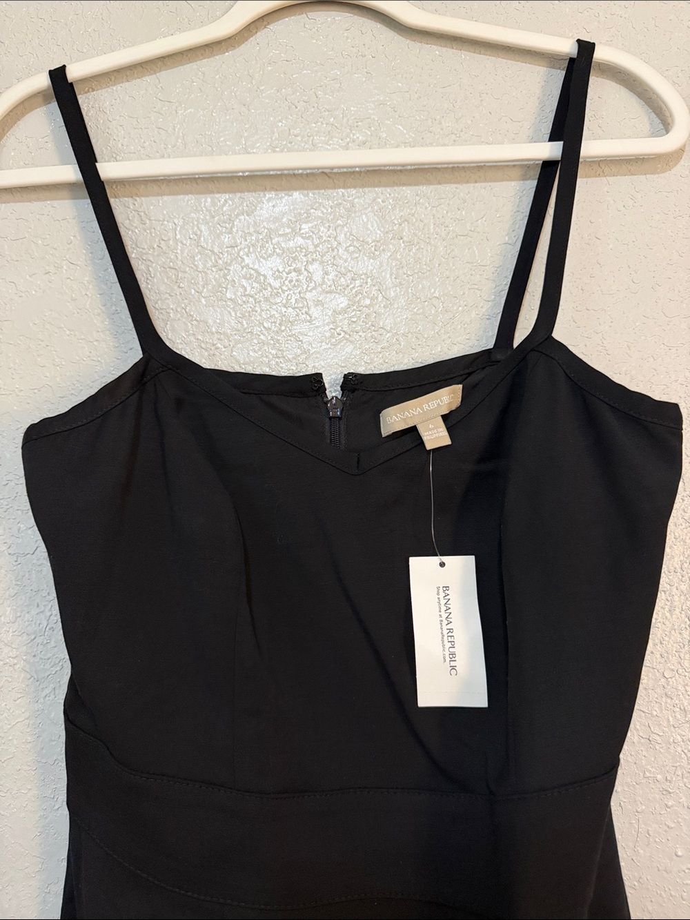 Banana Republic Black Strapless-Look Slip Dress